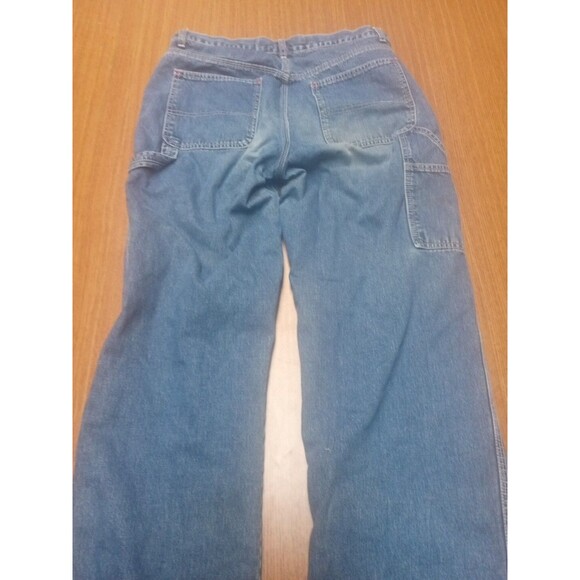 GAP Women's 10 Fleece Lined carpenter Jeans Blue Denim Cotton Zip Fly - Picture 5 of 5